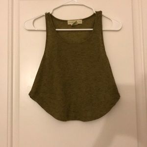 Heathered green crop top